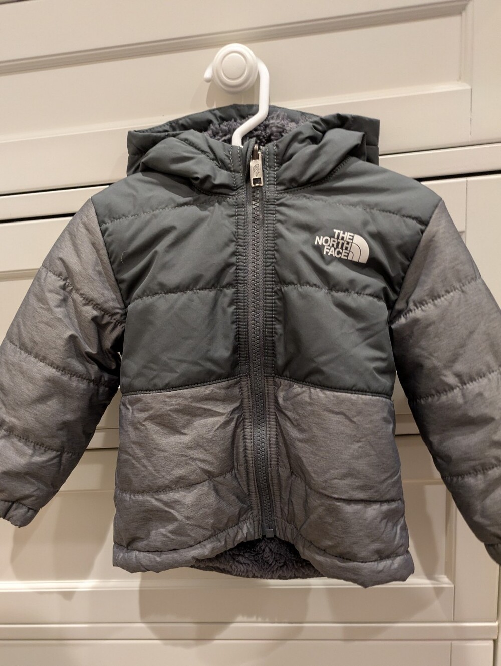 The North Face Kids' Grey Hooded Puffer Jacket